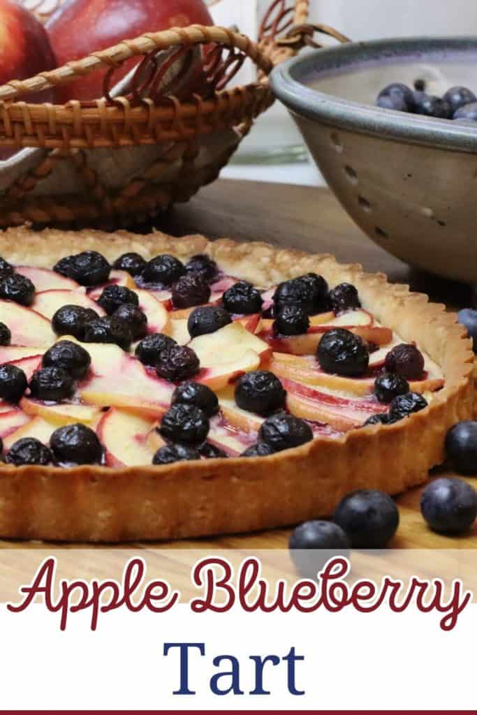 Apple Blueberry Tart Pinterest pin