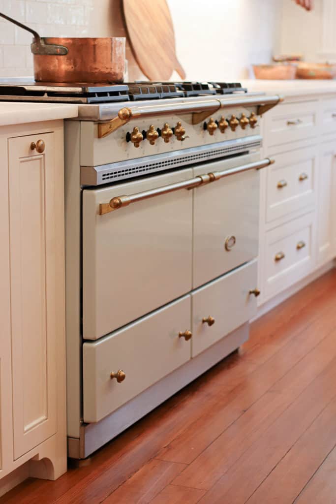 Close up of the Lacanche range in a kitchen