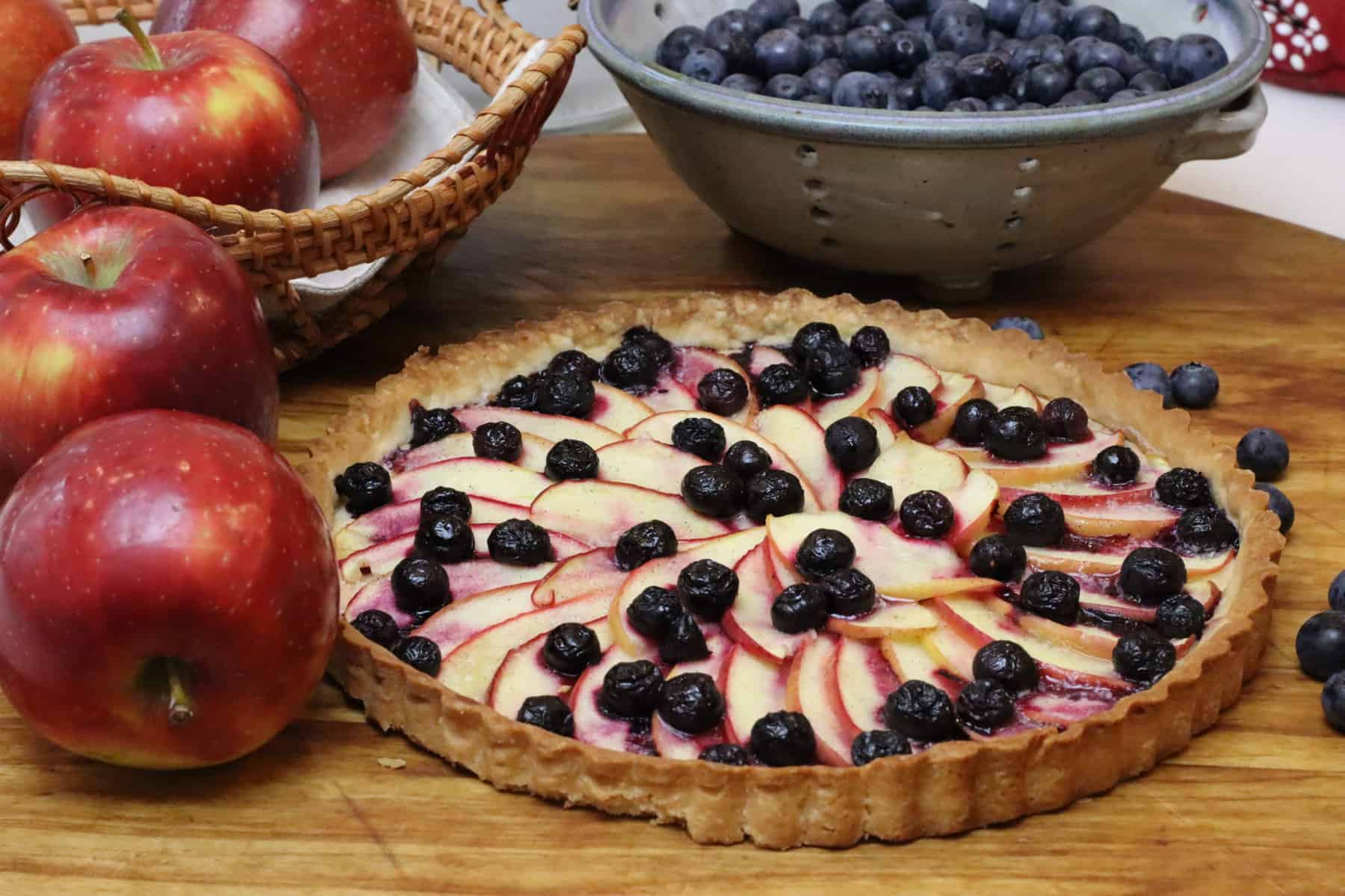 Simple Rustic Apple Blueberry Tart Recipe